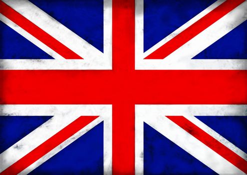 Illustrated grunge flag of the United Kingdom