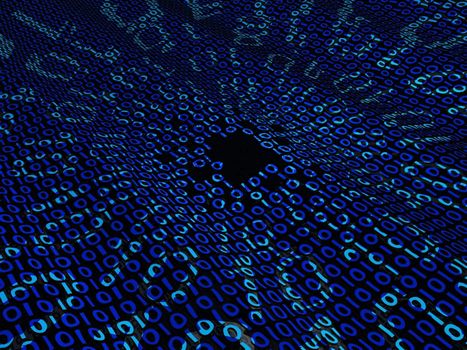 Binary waves with broken hole