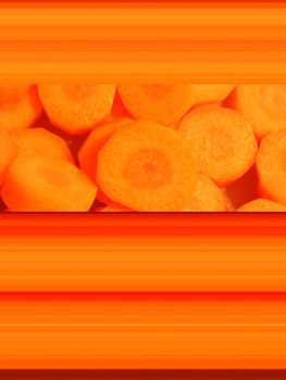 Illustration/ photo mix of carrots and lines design
