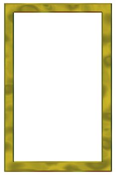 Illustrated abstract vertical Golden frame