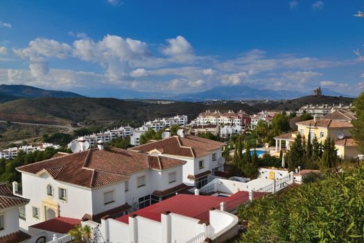 mijas, panoramic city view from the top