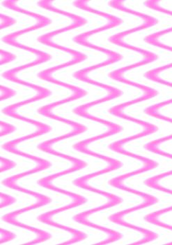 Illustration of pink and white wavy lines