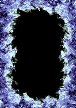 Illustrated frame resembling plasma