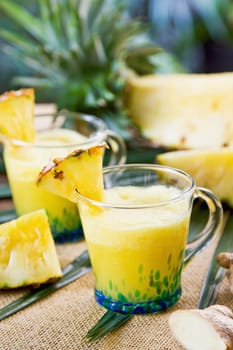 Fresh Pineapple with ginger juice