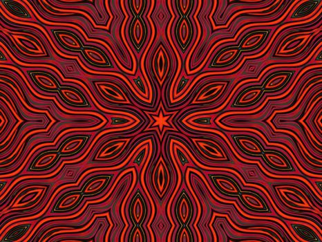 Illustrated retro red pattern