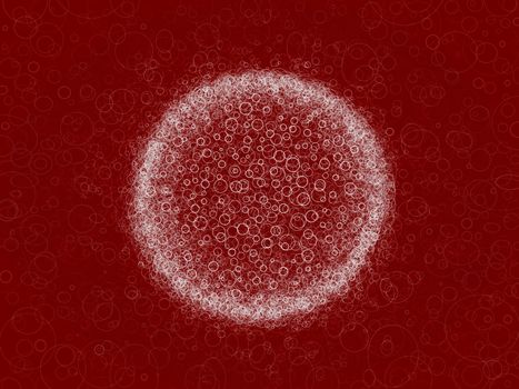 Rings, Circles, Ovals on red