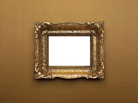 Old Picture Frame Isolated On White Background, Design Element