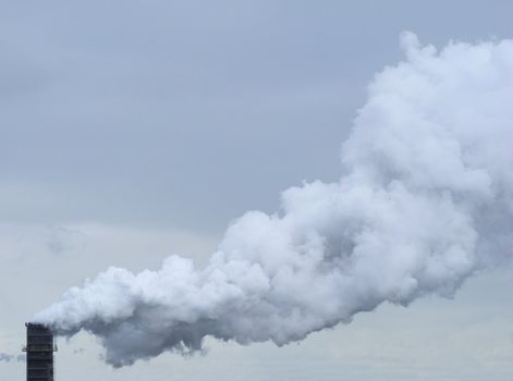Photo of a tower pumping out steam, but can be used as pollution image