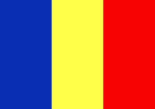 Illustration of a flag of Chad / Romania
