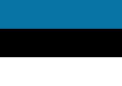 Illustrated flag of Estonia