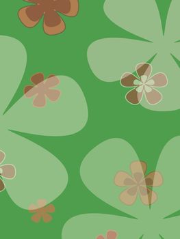 Illustration of big layered flowers