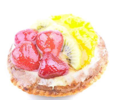 Jelly Cake with Strawberry Kiwi and Orange