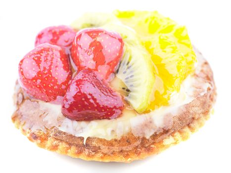 Jelly Cake with Strawberry Kiwi and Orange