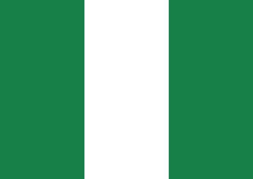 Illustrated flag of Nigeria