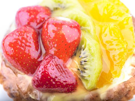 Jelly Cake with Strawberry Kiwi and Orange
