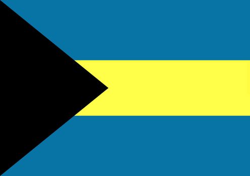 Illustrated flag of The Bahamas