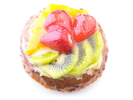 Jelly Cake with Strawberry Kiwi and Orange