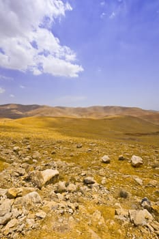 Big Stones in Sand Hills of Samaria, Israel