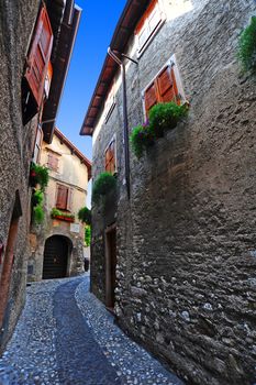 Narrow Alley With Old Buildings In The Chianti Region