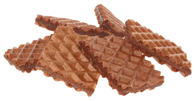Wafers on a white background