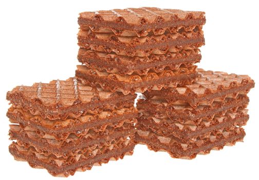 Wafers on a white background