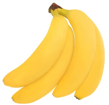 Ripe banana on a white background.