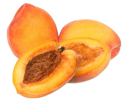 The Peaches on white background.