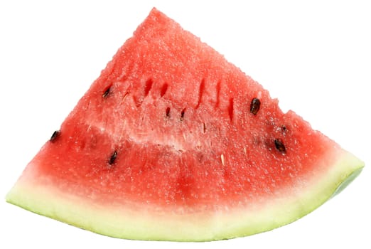 Piece of a ripe water-melon on a white background.