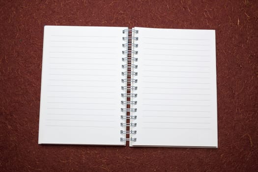 Diary and clear page ready for writing, pencil, background