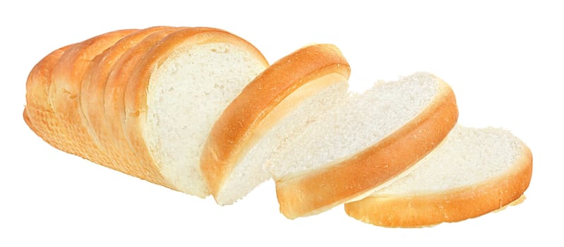 Bread on a white background.