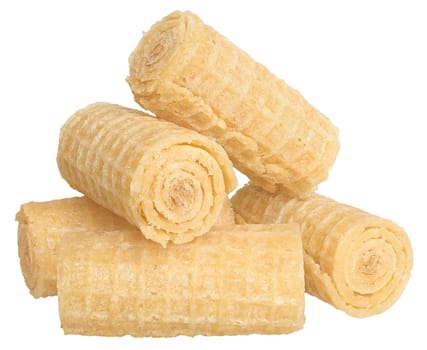 Wafers on a white background