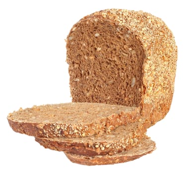 Bread on a white background.