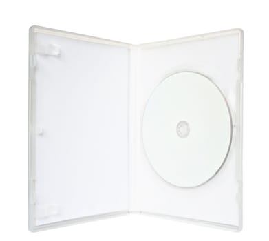 Laser disk in a box on a white background.