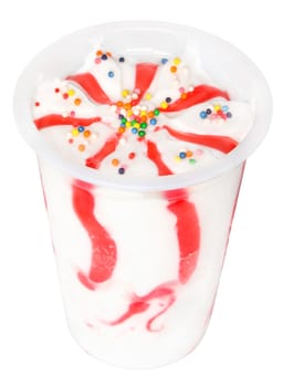 The ice-cream on a white background.