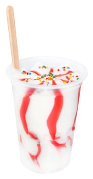 The ice-cream on white background.
