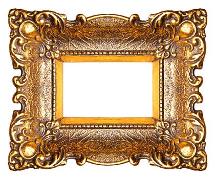 Old Picture Frame Isolated On White Background, Design Element