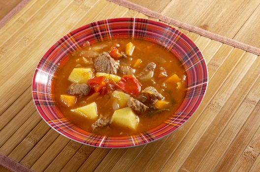 Traditional Bulgarian soup chorba.shurpa soup