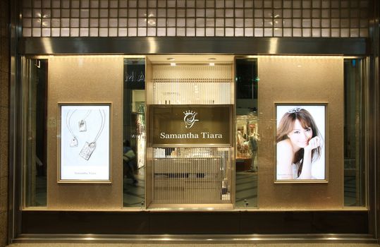 OSAKA, JAPAN - APRIL 24: Samantha Tiara store on April 24, 2012 in Osaka, Japan. The store is brand of Samantha Tiavasa, successful jewelry and accessory company with almost 32 billion yen revenue (2011).
