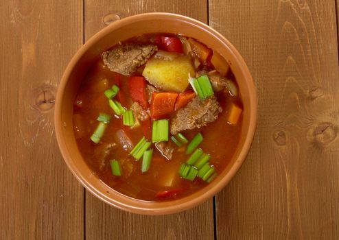 Traditional Bulgarian soup chorba.shurpa soup