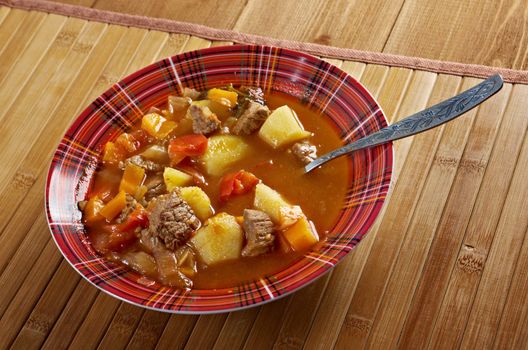 Traditional Bulgarian soup chorba.shurpa soup