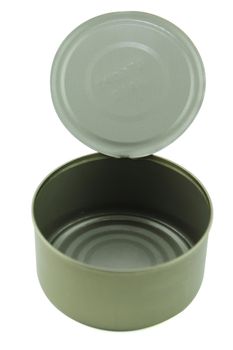 Empty Tuna can on white background. with a clipping path