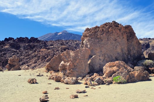 Rocky desert landscape of Teide National Park