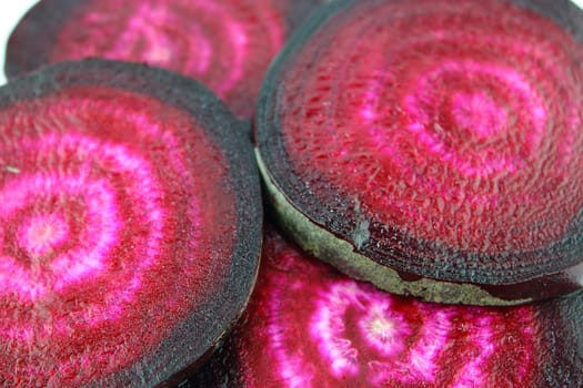 Beetroot sliced background.
