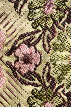 fabric vintage ornamented with flowers blooms background