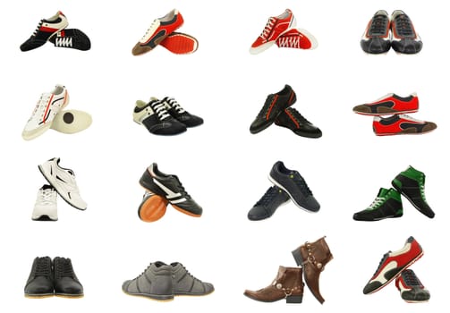 different set of men's shoes