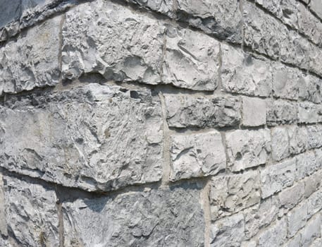 Corner or a century old limestone building.