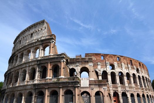 Rome, Italy. Famous Colosseum, Flavian Amphitheatre. Ancient landmark.