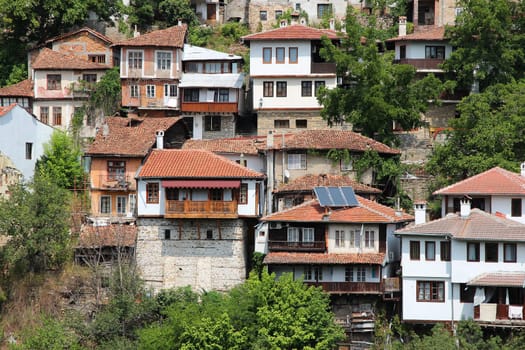 Veliko Tarnovo in Bulgaria. Famous town located on three hills.