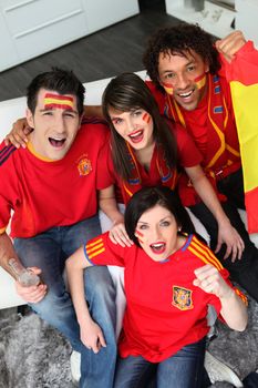Spanish football fans
