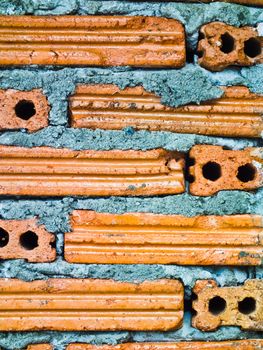 this is a brick pattern wall it's have a orange colour